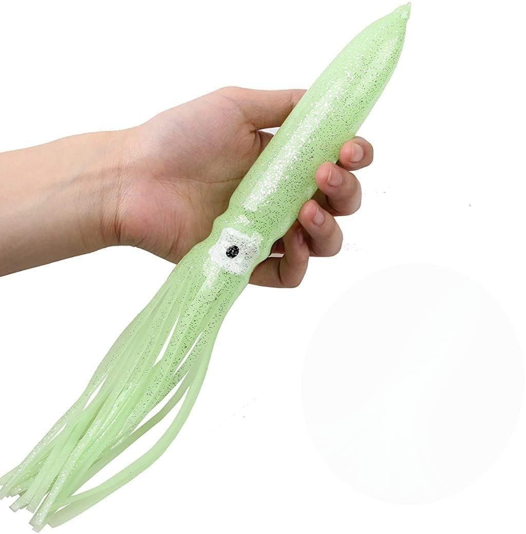 Luminous Octopus Squid Skirts Fishing Lures 2/5PCS Glow Octopus Skirt Soft Fishing Bait Trolling Fishing Lures Multiple Colors Available Fishing Accessories Saltwater Fishing Tackle
