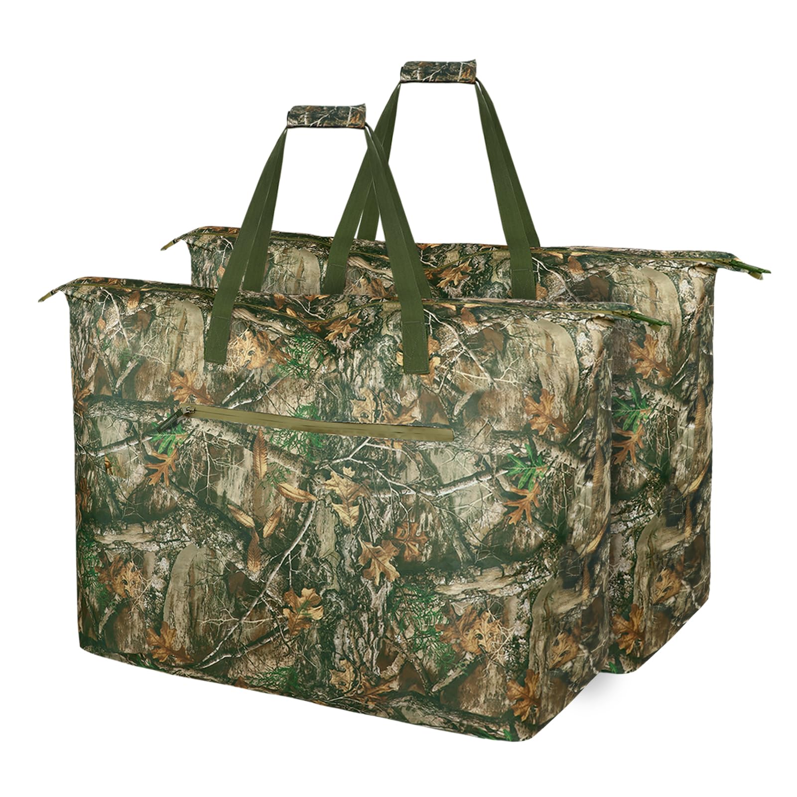2PCS Scent Control Bag 42 x 26 Inch Extra Large Camouflage Scent Proof Bag Waterproof Smell Proof Bag Hunting Bag Scent Free Bag Scent Blocker Bag for Hunting Clothes Hunting Accessories & Equipment